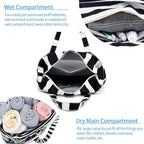 LEDAOU Beach Bag Waterproof Sandproof Women Tote Bag Pool Bag - Image 6