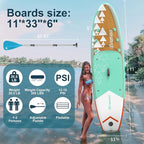 FBSPORT 11' Premium Stand Up Paddle Board, Yoga Board - Image 2