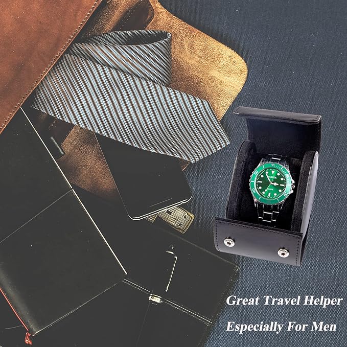 MR.OKAY Single Watch Travel Case-Classic Leather Watch Case - Image 7