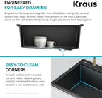 KRAUS Bellucci 25-inch Granite Workstation Drop In Top Mount Single Bowl - Image 10