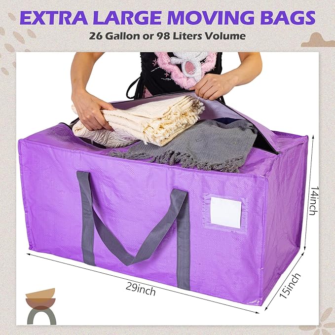 8 Pack Extra Large Moving Bags Heavy Duty Packing Bags - Image 3
