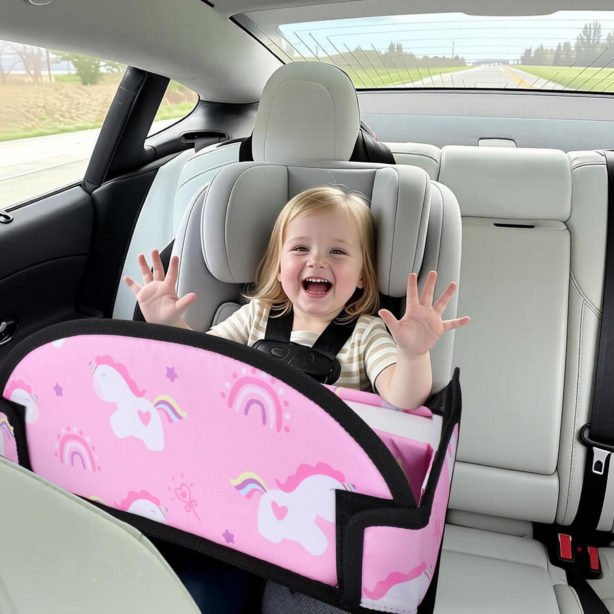 Kids Travel Tray (Dark Pink)