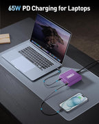 280W USB C Charger Block, 8-Port USB C Charging Station GaN III PD 65W Laptop - Image 3