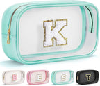 YOOLIFE Initial Clear Makeup Bag | Travel Clear Makeup Bag | Travel Beach by YOOLIFE
