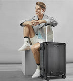 feilario 24in Aluminium Frame PC Hard Shell Spinner Wheels Luggage, Built-In - Image 8
