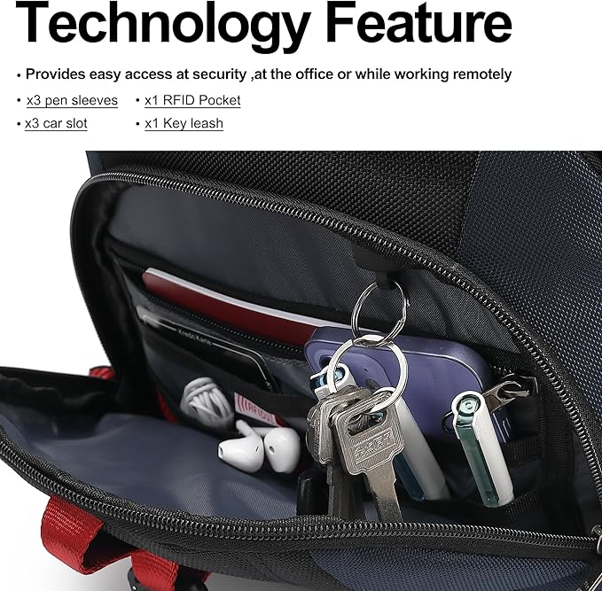 Boavan Laptop Backpack for men, 17.3 inch Laptop Bag - Image 3