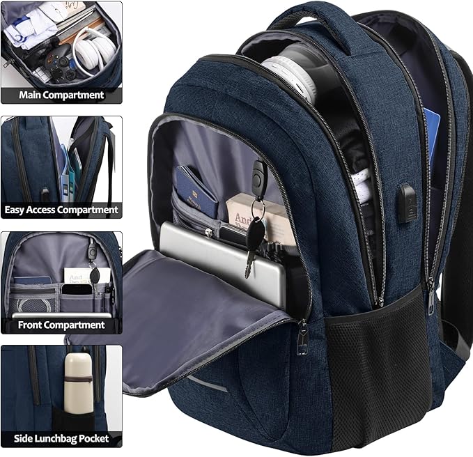 Backpack for Men Women, School Backpacks for Teen Boys, Business Anti Theft - Image 2