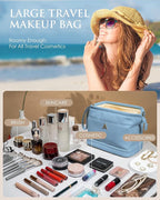 Initial Makeup Bags, Friend Gifts, Personalized Double Layer Cosmetic Bag - Image 2