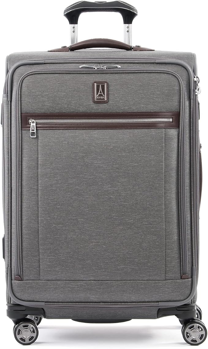 Travelpro Platinum Elite Softside Expandable Checked Luggage, 8 Wheel Spinner by Travelpro