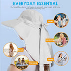 Womens Sun Hat UV Protection, Foldable Waterproof Wide Brim Bucket Hats - Image 4