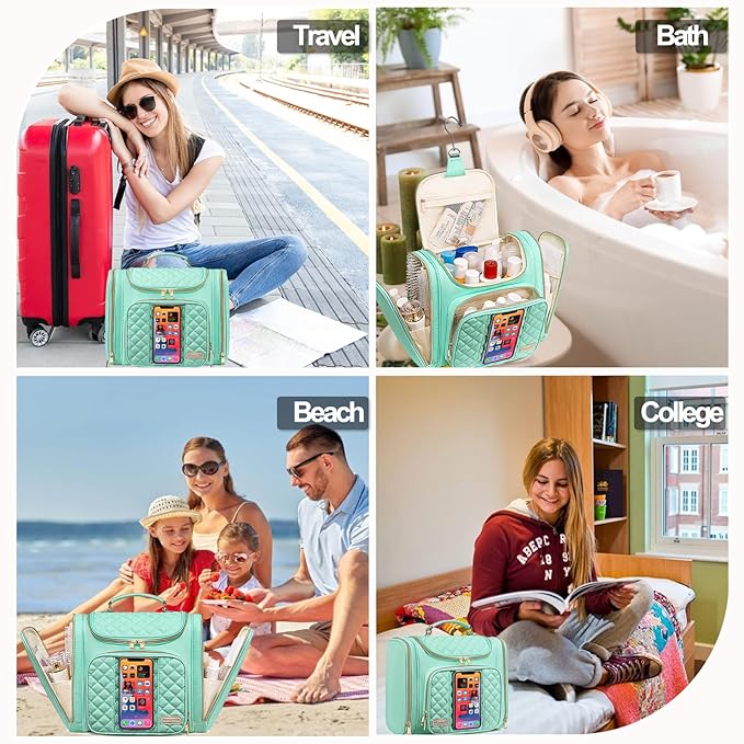 Travel Toiletry Bag for Women, Hanging Toiletry Bag, Bathroom Bag Portable - Image 7