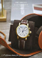 Leather Watch Rroll Travel Case Single Watch Roll Holder Tawny Brown Full Grain - Image 6