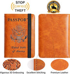 Passport Holder Cover Wallet Travel Essentials RFID Blocking Leather Card Case - Image 4