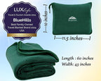 BlueHills Premium Soft Travel Blanket Pillow Airplane Flight Blanket Throw in - Image 3