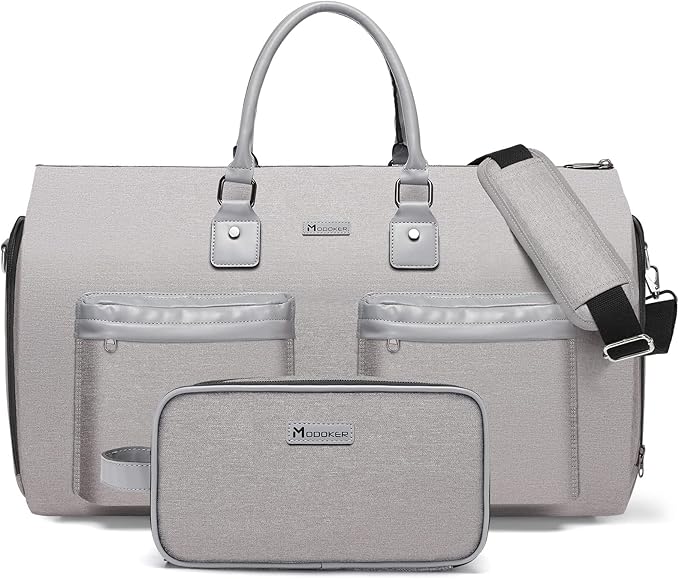 Convertible Garment Bag with Toiletry Bag, Modoker Carry on Garment Duffel Bag by Modoker
