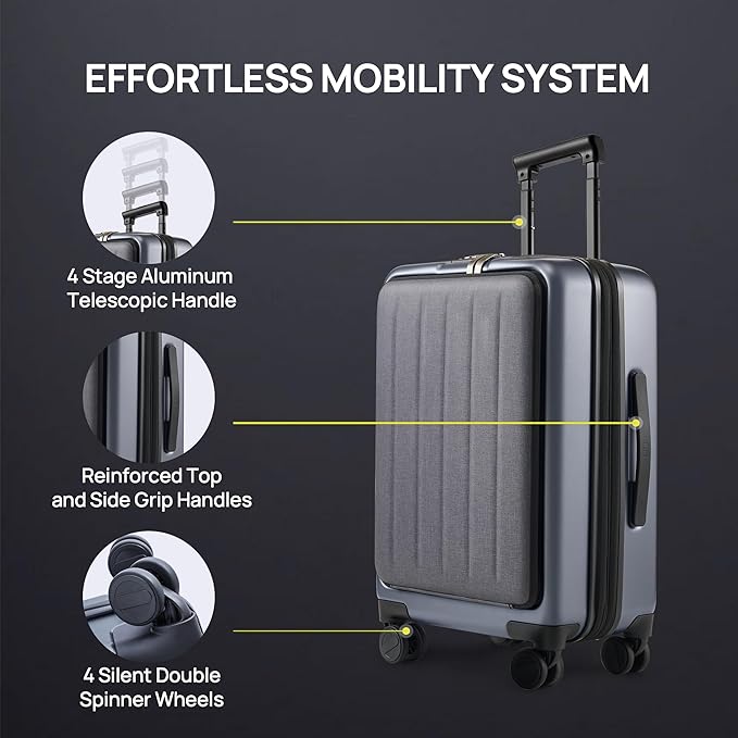 NINETYGO Carry on Luggage 22X14X9 Airline Approved - Image 6