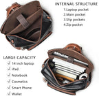 Shrrie Vegan Leather Laptop Backpack - Image 4