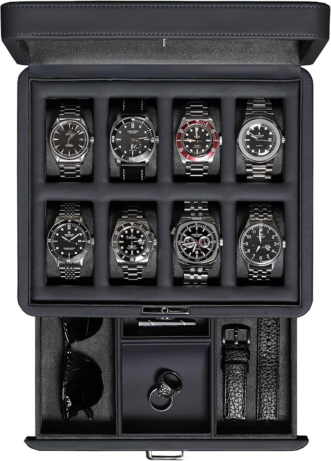 ROTHWELL 8 Slot Leather Watch Box by RothwellSanFrancisco
