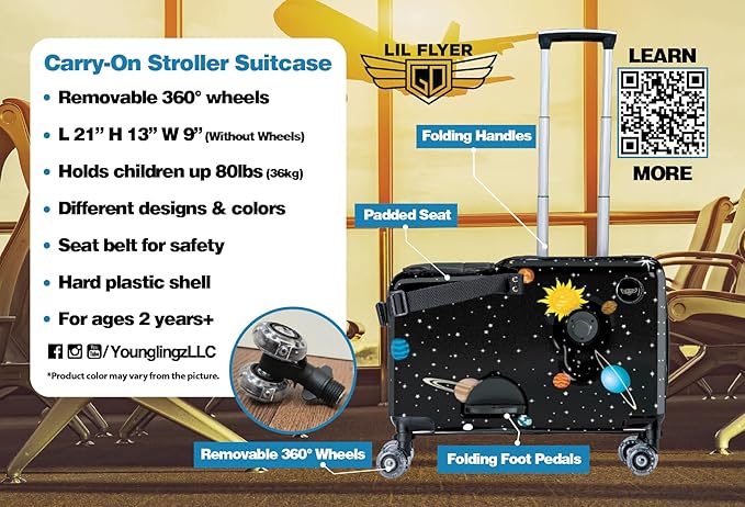 Younglingz LIL FLYER GO Version 2 Ride On Suitcase - Image 10