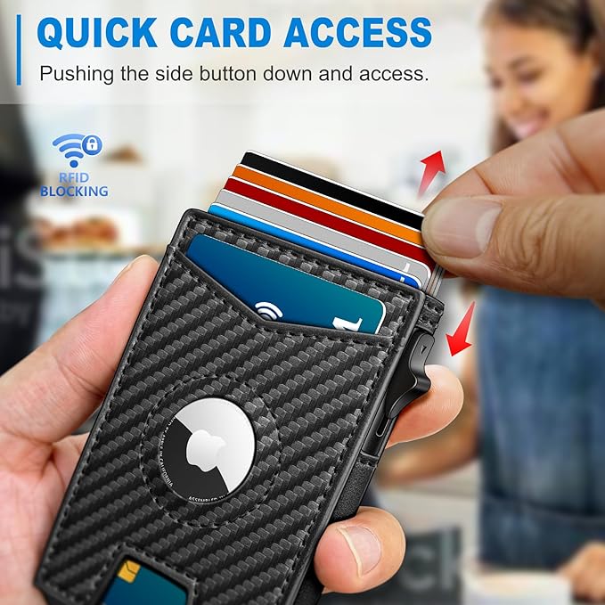 Airtag Wallet for Men, with Money Clip Gift Boxed, Slim Front Pocket Wallet - Image 5