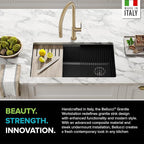 KRAUS Bellucci 32” in. Undermount Workstation Granite Kitchen Sink in Metallic - Image 5