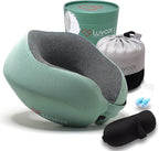 Premium Quality Memory Foam Travel Neck Pillow Bundle by Luvcor
