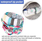 LEDAOU Large Beach Tote Bag Women Waterproof Sandproof Zipper Beach Tote Bag - Image 2