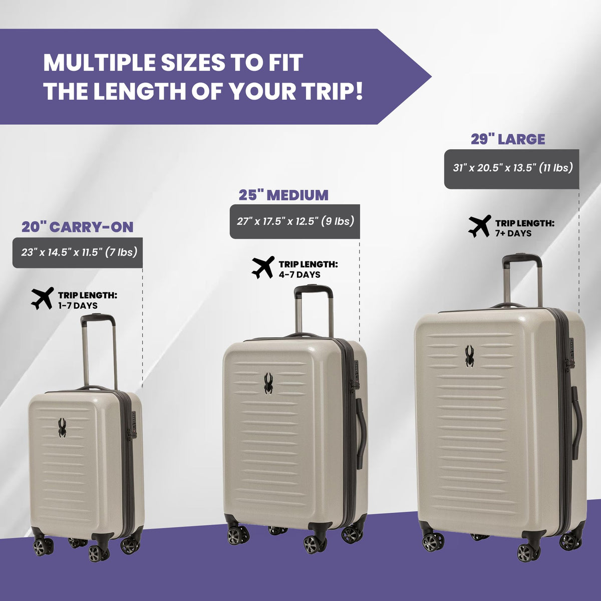Rails Expandable Hardside Upright Suitcase with 360 Spinner Wheels (Oatmeal / Carry-On)