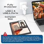 Ceptics India, Maldives Power Plug Adapter Travel Set, 20W PD & QC, Safe Dual - Image 3