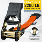 AUGO Ratchet Straps Heavy Duty 4 Pack -15 FT - 2200 LB Break Strength – - Cargo - Image 2