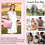 Aesthetic Lunch Box for Women Preppy Insulated Lunch Bag for Young Ladies - Image 8