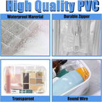 12 Pieces Clear Cosmetic Bag, PVC Waterproof Makeup Bags - Image 4