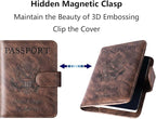 Passport Holder Cover Wallet Travel Essentials Leather Rfid Blocking Case - Image 5