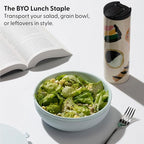 W&P Porter Bowl Lunch Container w/ Protective Non-slip Exterior, Blush 1 Liter - Image 3