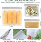 SPLF 12 Pack Dishwasher Safe Reusable Storage Bags, Extra Thick Freezer Bags - Image 3