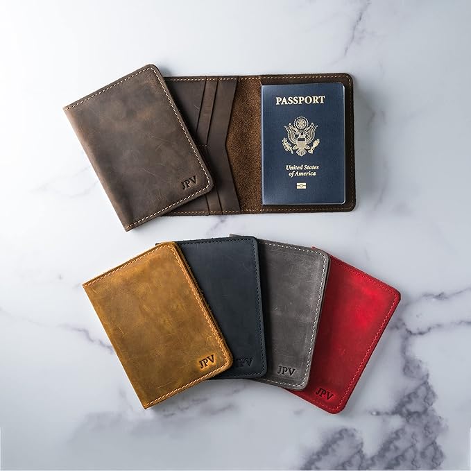 PEGAI Standard Full Grain Crazy Horse Leather Passport Holder | Custom Travel - Image 7