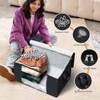 Fab totes 3 Pack Clothes Storage, Foldable Thick Fabric Blanket Storage Bags - Image 4