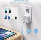 TESSAN 2 Pack Type E F Plug Adapter USB C, Germany France Power Adaptor - Image 2