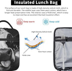 Cow Insulated Lunch Box for Women Men Cow Lunch Bag for Travel, or Fishing - Image 5
