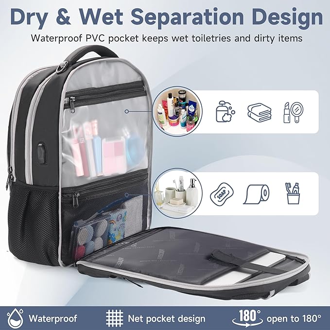 Multipocket TSA Black Travel Laptop Backpack - Image 5