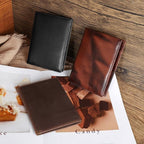 Polare Napa Leather Passport Holder RFID Blocking Travel Bifold Wallet Passport - Image 2