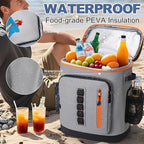 SUNUP 35 Cans Waterproof Cooler Backpack, Soft Insulated Leak Proof Backpack - Image 6