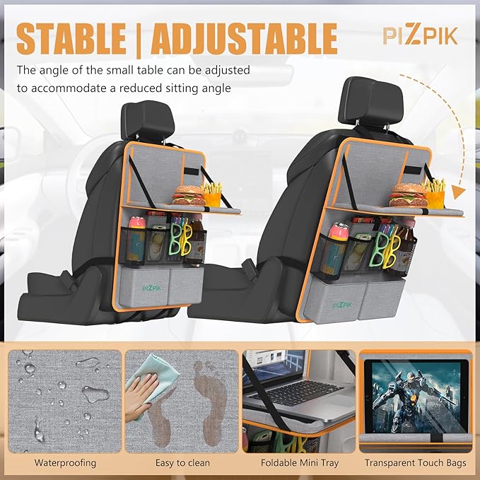 Car Backseat Organizer with Tablet Holder, 11 Storage Pockets with Foldable - Image 5