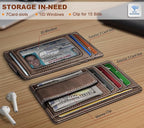 BULLIANT Men Wallet, Slim Leather Wallet Money Clip Card Hodler - Image 2