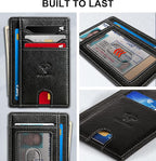 BULLIANT Slim Wallet, Skinny Minimal Thin Front Pocket Wallet Card Holder - Image 3