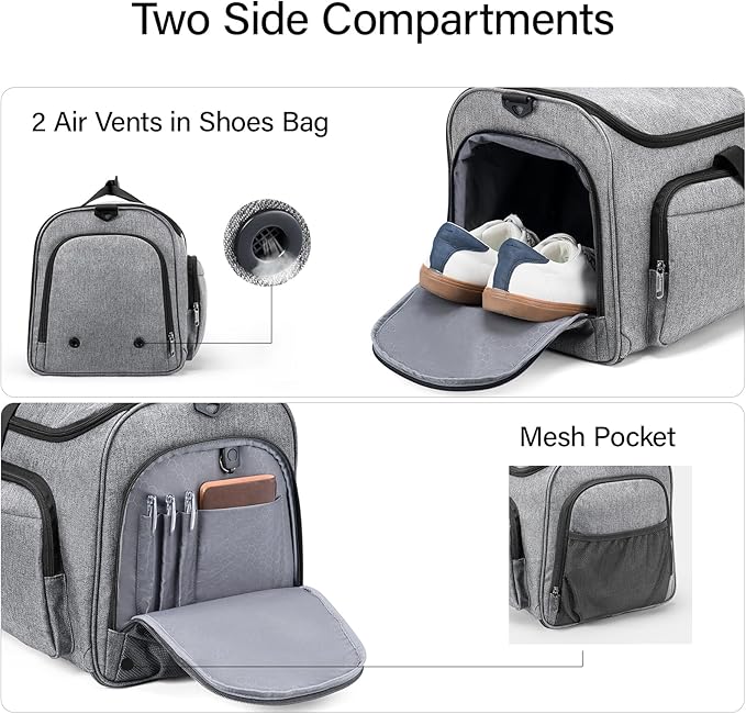 Hanke Carry on Garment Bags for Travel, Convertible Duffle Bag Luggage Bag - Image 3