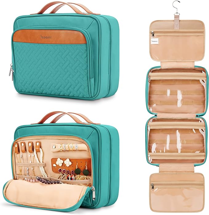 Travel Hanging Toiletry Bag for Women, Cruise Ship Essentials, by COOSKY