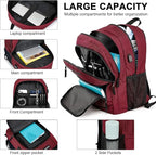 Red Backpack for School, School BackPack for Teens, Boys and Girls, - Image 2