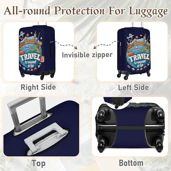 Luggage Cover, Travel Suitcase Covers, Elastic Suitcase Protective Cover - Image 6