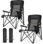 LET'S CAMP Oversized Camping Chairs 29.52" High Back Heavy Duty Lawn Chair by LETSCAMP